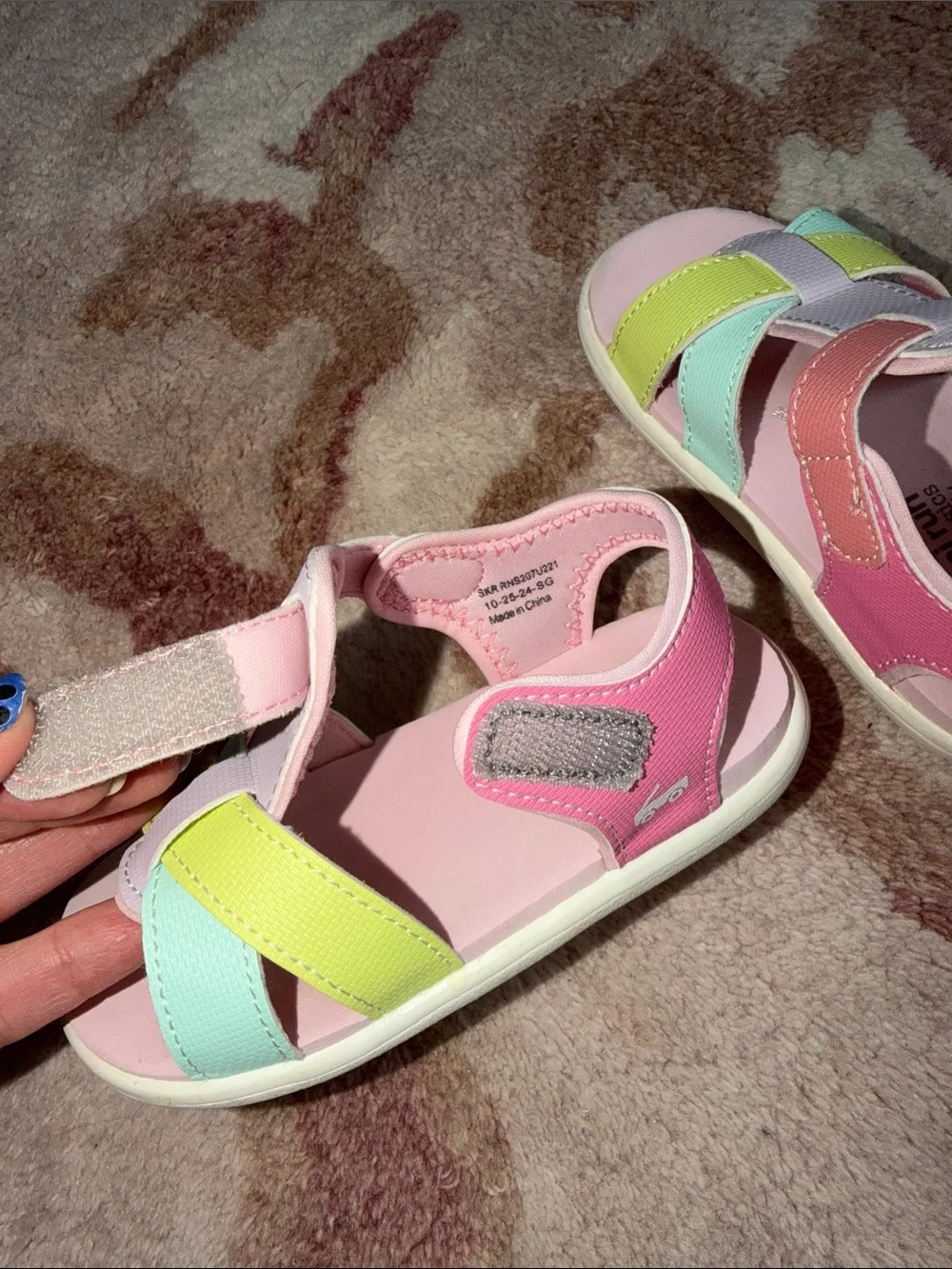 See Kai Run Girls Pastel Strappy Sandals in Pink, Mint, Yellow